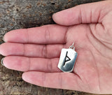 Rune Thurisaz 300 mit Schlangenkette - Silber