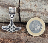 Thorshammer 72 mit Schlangenkette - Silber
