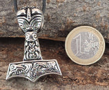 Thorshammer 59 mit Königskette - Edelstahl