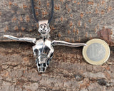 Stier 165 mit Königskette - Edelstahl