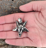 Pentagramm 158 mit Panzerkette - Edelstahl