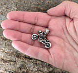 Motorrad 88 mit Panzerkette - Edelstahl