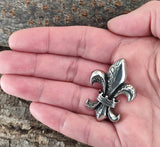 Fleur-de-Lis 160 mit Panzerkette - Edelstahl