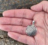 Blume des Lebens 96 B mit Schlangenkette - Silber