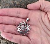 Blume des Lebens 203 mit Schlangenkette- Silber