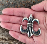 Fleur-de-Lis 15 mit Königskette - Edelstahl