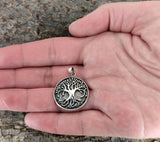 Lebensbaum 100 mit Korbkette - Silber