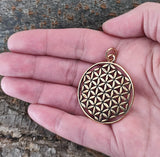 Anhänger 86 Blume des Lebens - Bronze