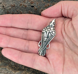 Rabe 159 mit Korbkette - Silber