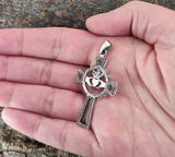 Claddagh-Kreuz 170 mit Schlangenkette - Silber