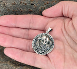 Odin mit Raben 348 mit Korbkette - Silber