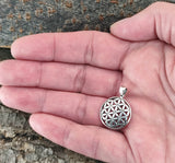Blume des Lebens 96 A mit Schlangenkette - Silber
