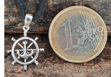 Steuerrad 266 mit Schlangenkette - Silber