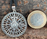 Windrose 289 mit Schlangenkette - Silber