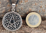 Pentagramm 136 mit Panzerkette - Edelstahl