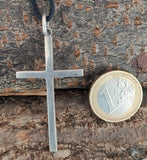 Kreuz 21 mit Schlangenkette - Silber