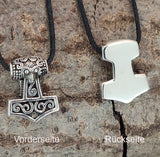 Thorshammer 199 mit Schlangenkette - Silber