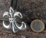 Fleur-de-Lis 15 mit Königskette - Edelstahl