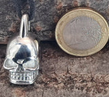 Totenkopf 86 mit Panzerkette - Edelstahl