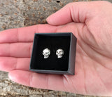 Ohrstecker 49 Totenkopf - Silber