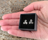Ohrstecker 40 Triskele - Silber