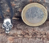 Totenkopf 34 mit Schlangenkette - Silber