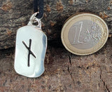 Rune Nauthiz 303 mit Schlangenkette - Silber
