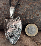 Anhänger 178 Wolfskopf - Edelstahl