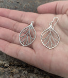 Ohrring 09 Blatt - Silber