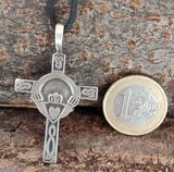 Anhänger 78 Claddagh-Kreuz - Zinn