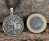 Lebensbaum 100 mit Korbkette - Silber