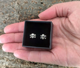 Ohrstecker 26 Totenkopf - Silber
