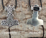 Thorshammer 293 mit Schlangenkette - Silber