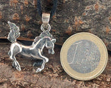 Pferd 06 mit Schlangenkette - Silber