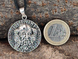 Odin mit Raben 348 mit Korbkette - Silber