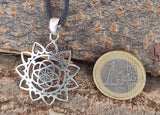 Blume des Lebens 203 mit Schlangenkette- Silber