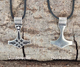 Thorshammer 72 mit Schlangenkette - Silber