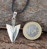 Pfeilspitze 357 mit Korbkette - Silber