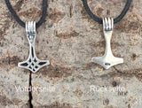 Thorshammer 70 mit Schlangenkette - Silber