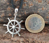 Steuerrad 127 mit Schlangenkette - Silber