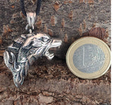 Anhänger 30 A Wolfskopf - Edelstahl