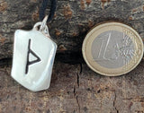 Rune Thurisaz 300 mit Schlangenkette - Silber
