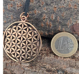 Anhänger 86 Blume des Lebens - Bronze