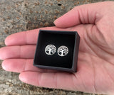 Ohrstecker 25 Lebensbaum - Silber