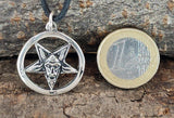 Pentagramm 54 mit Schlangenkette - Silber