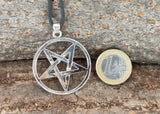 Pentagramm 138 mit Schlangenkette - Silber