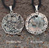 Odin mit Raben 349 mit Schlangenkette - Silber