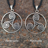 Triskele 129 mit Schlangenkette - Silber
