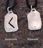 Rune Kenaz 310 mit Schlangenkette - Silber