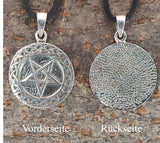Pentagramm 135 mit Schlangenkette - Silber